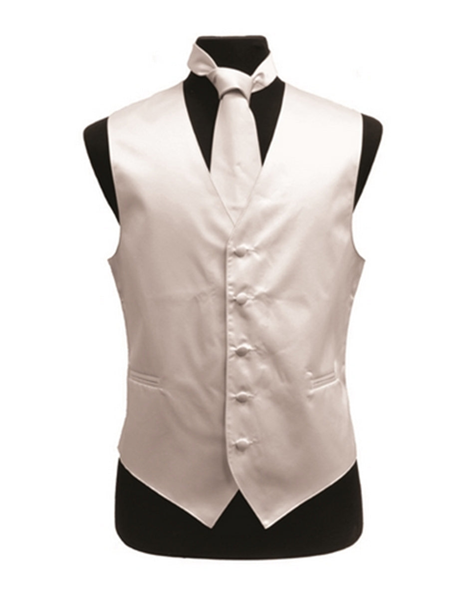 Solid Ivory Vest Set