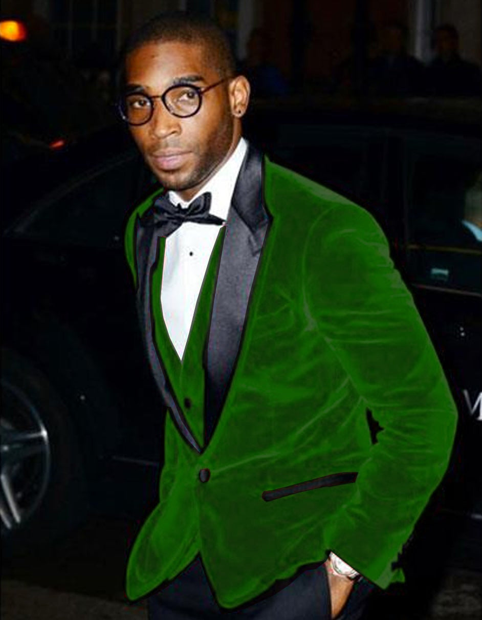 hunter green velvet suit jacket