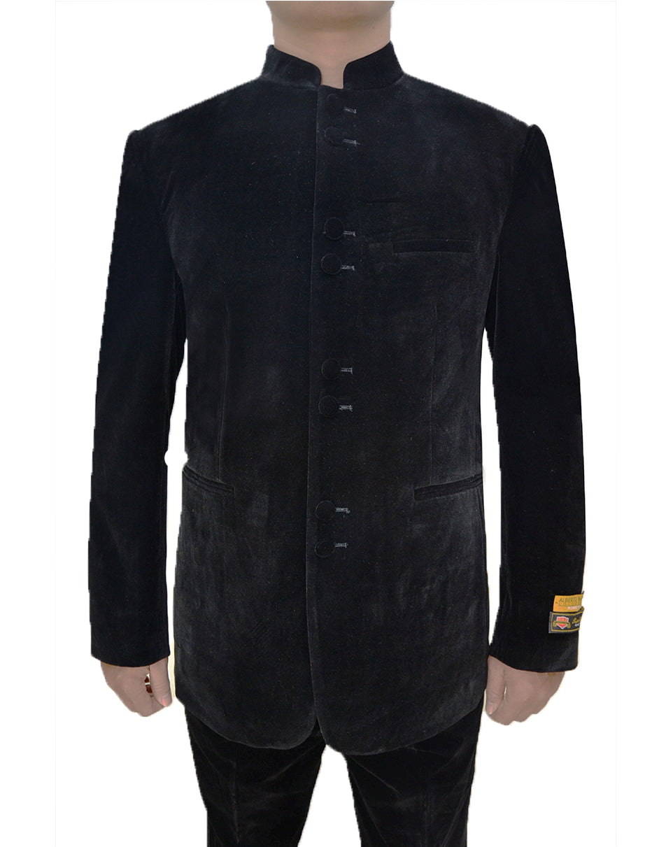 Buy Grey Terry Rayon Embroidery Mandarin Collar Jacket And Shirt Set For  Men by Tisa - Men Online at Aza Fashions.