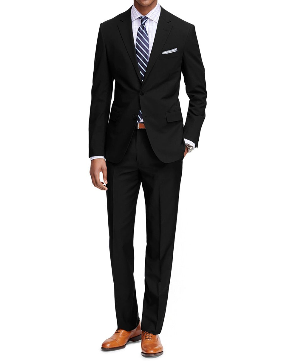 Mens Slim Fit Suit Solid Black