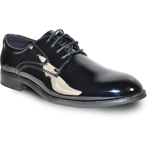 Men's Black Slip on Formal Shoes Grosgrain and Patent Leather Smokers Black Medium 12 by Tuxedos Online