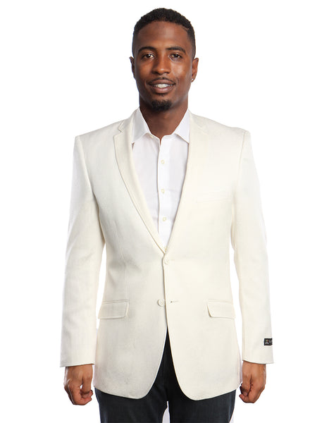 Mens Slim Notch Ivory Dinner Jacket