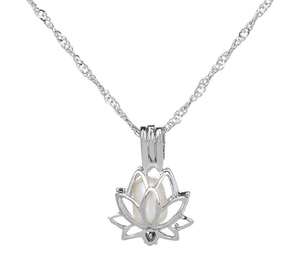 Buddhist Glow in the Dark Lotus Pendant Necklace – Merkaba Chakras