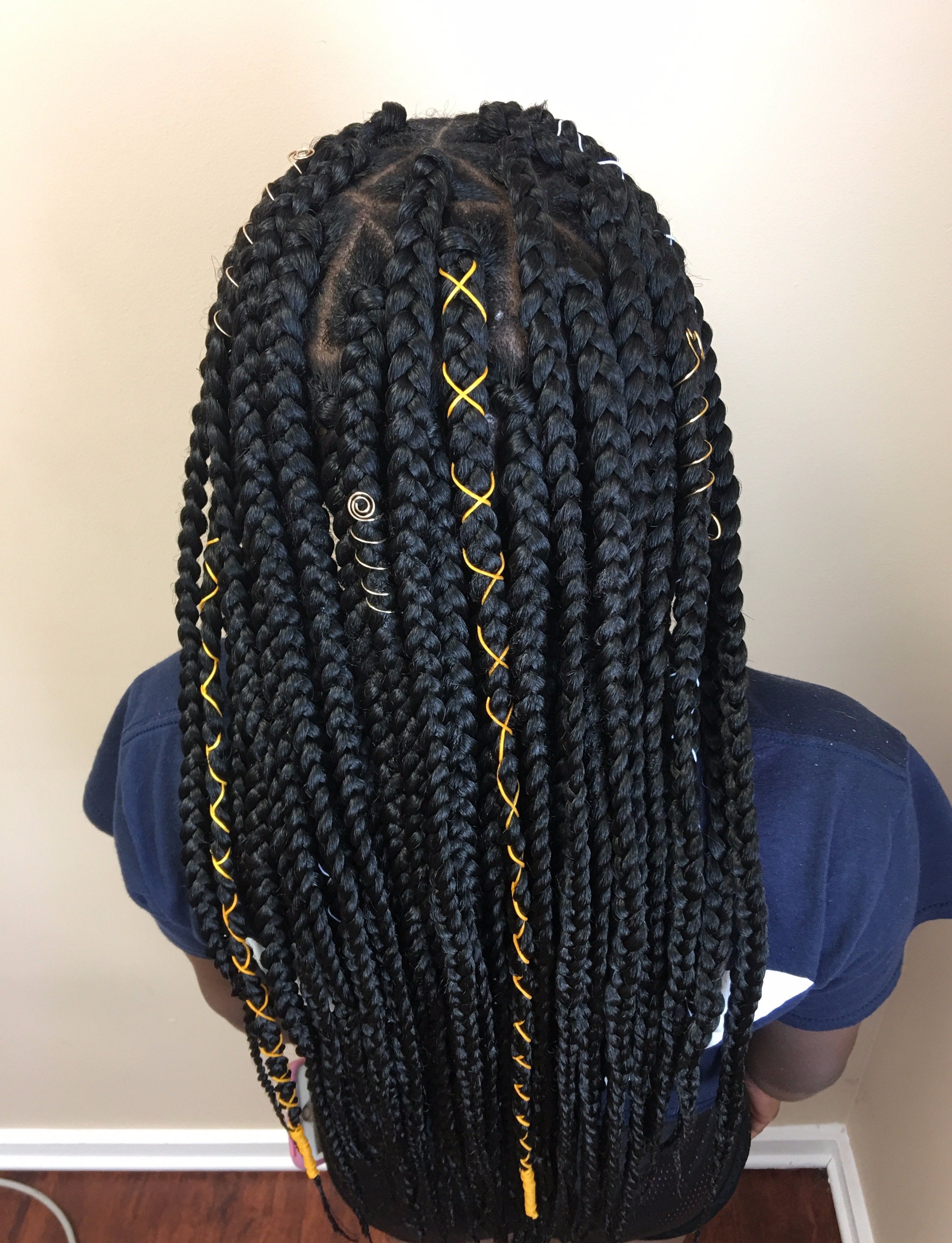 Decorating Box Braids With Yarn | Decoration For Home