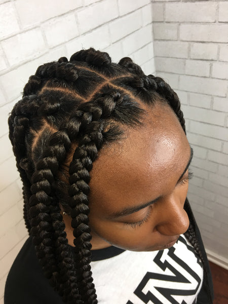 Large Box Braids w/ square parts – SadeSapphire