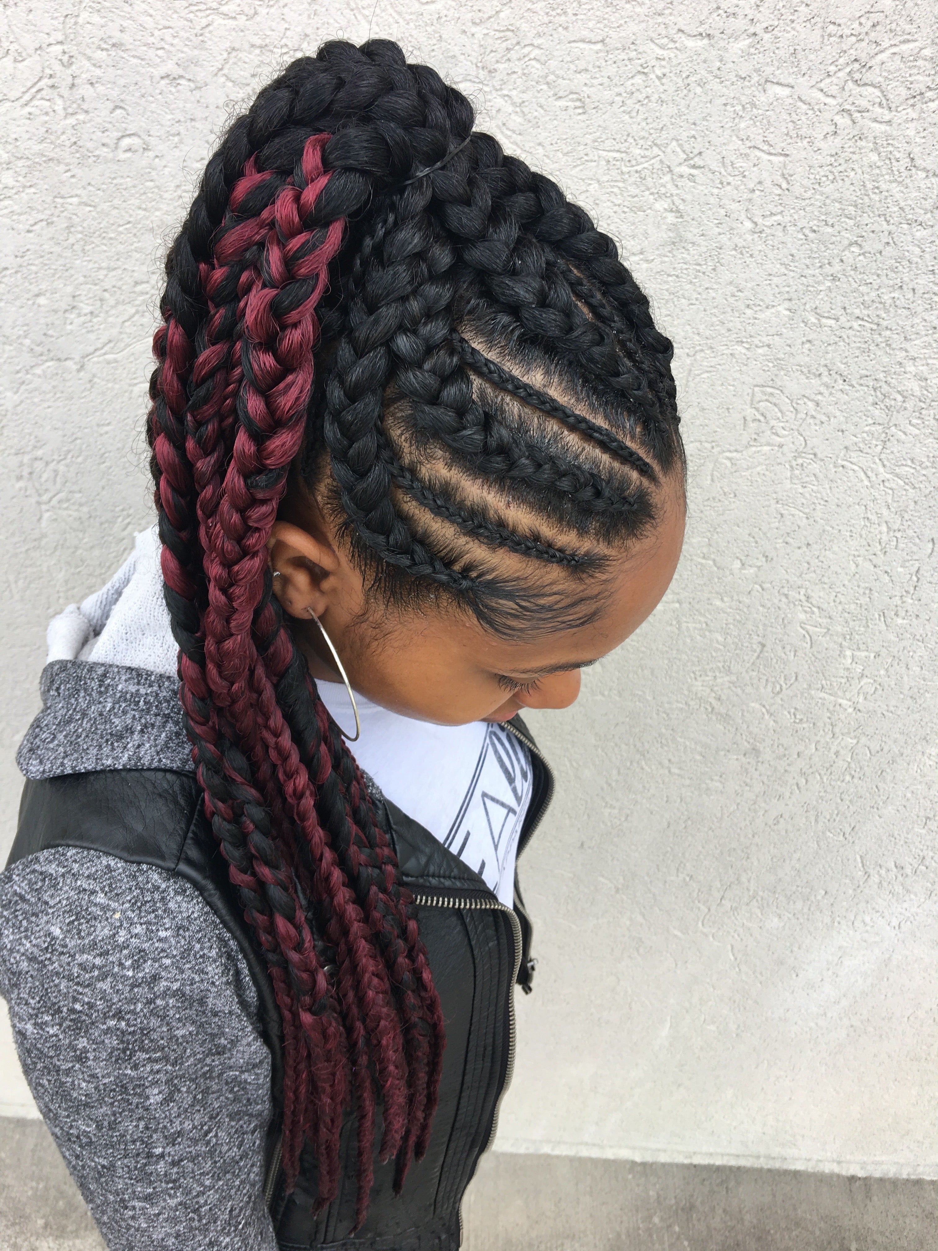 Goddess feedin braids ponytail – sadesapphire