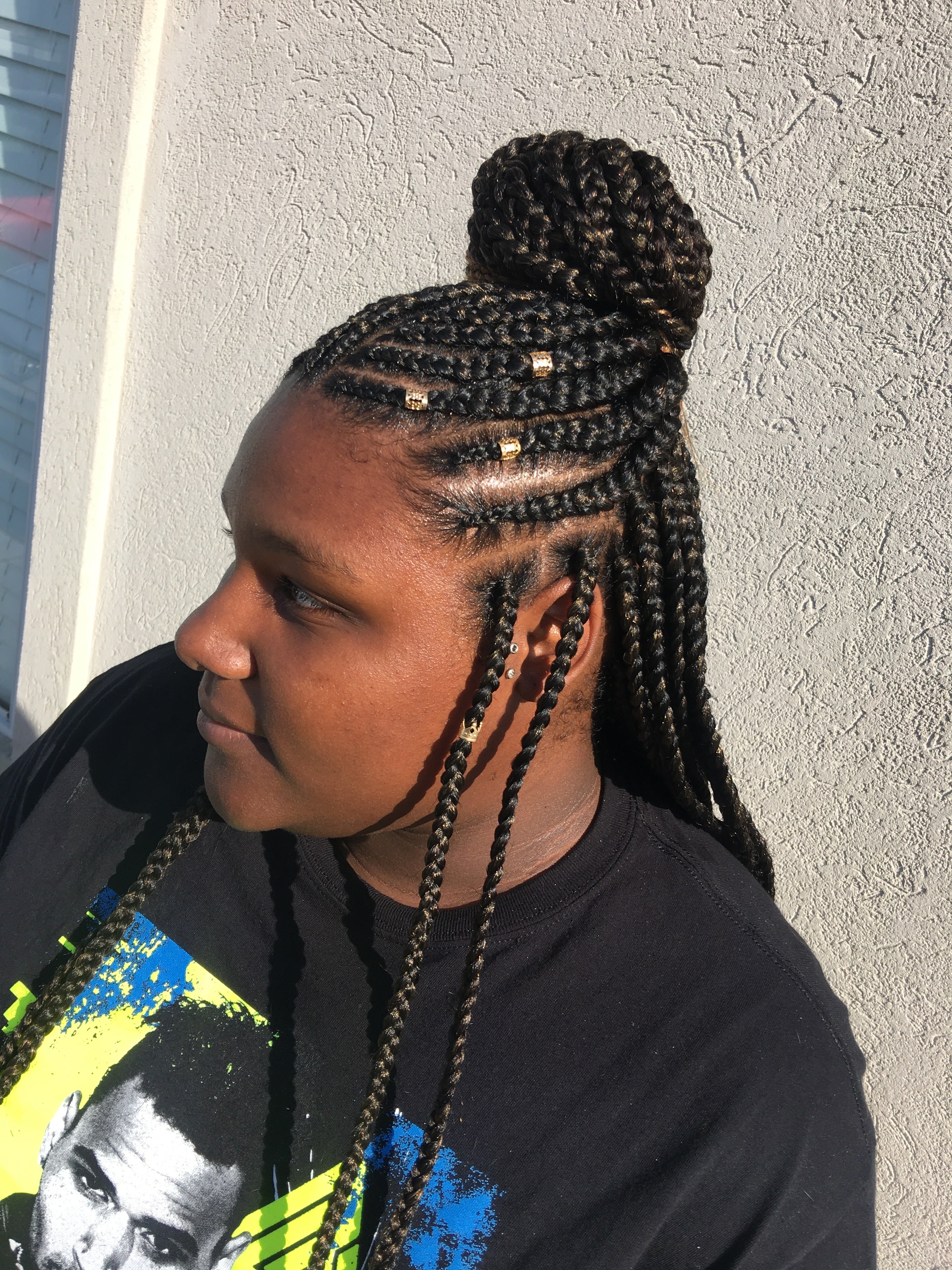 Half box braids w/ cornrows – sadesapphire