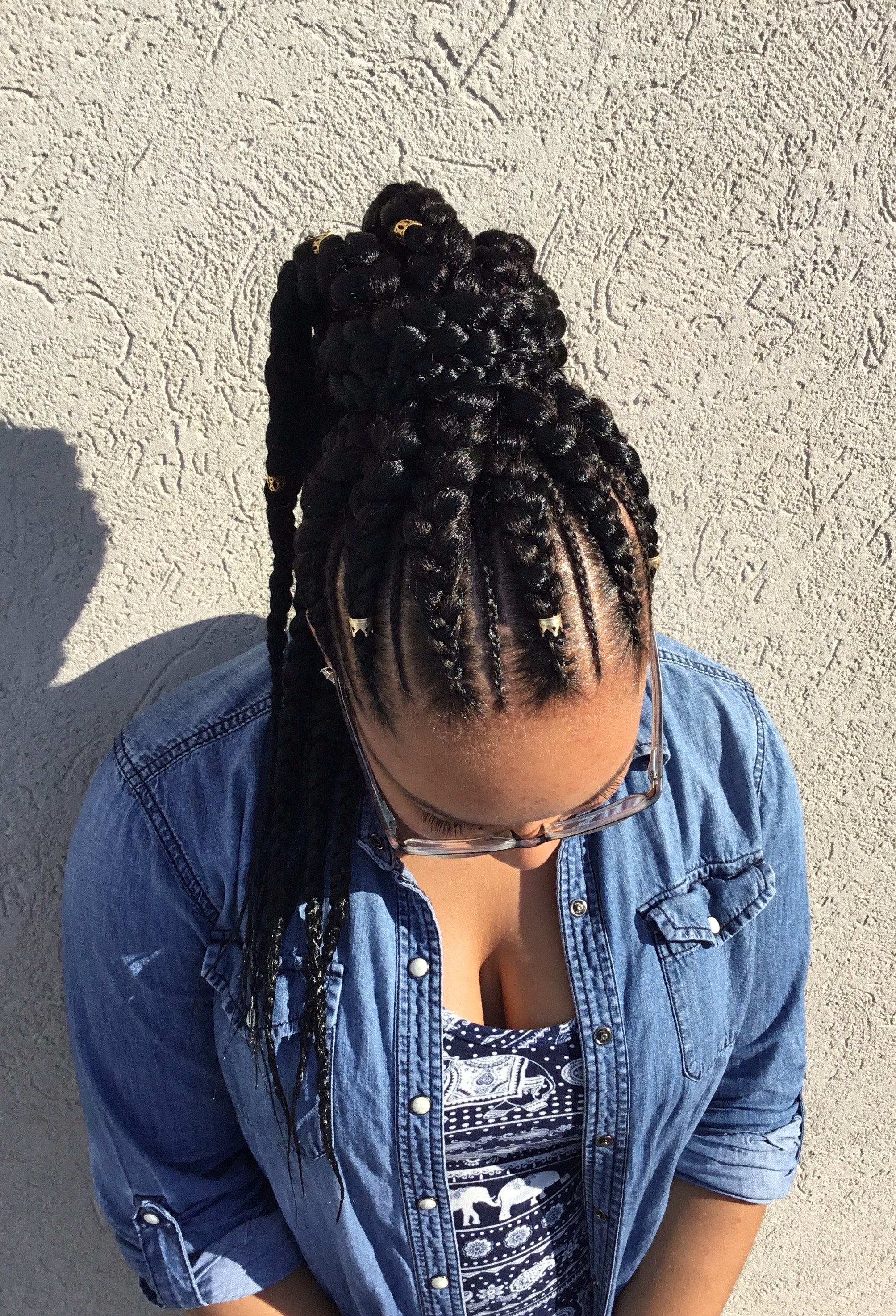 Goddess feedin braids ponytail – sadesapphire