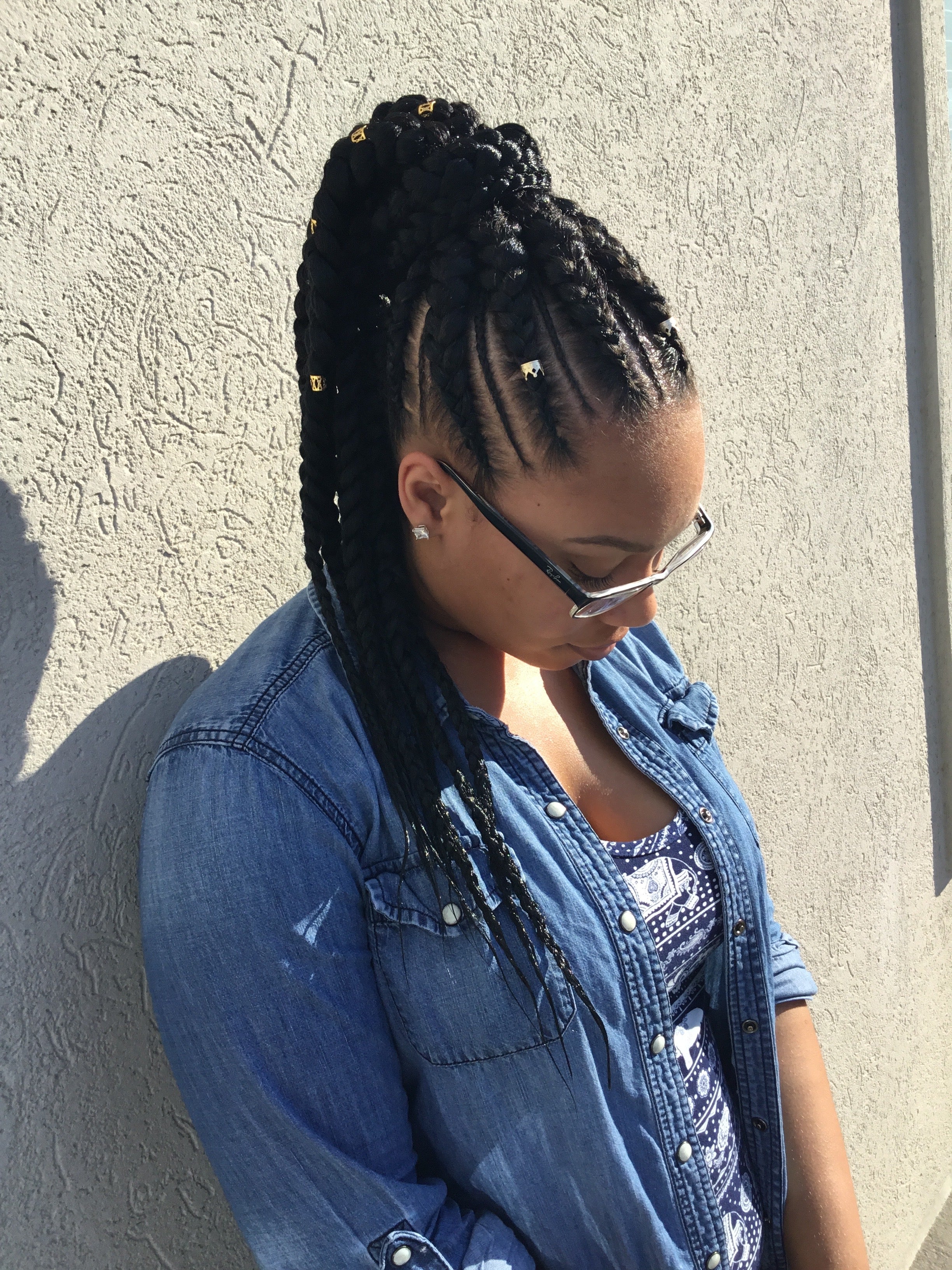 Goddess feedin braids ponytail – sadesapphire