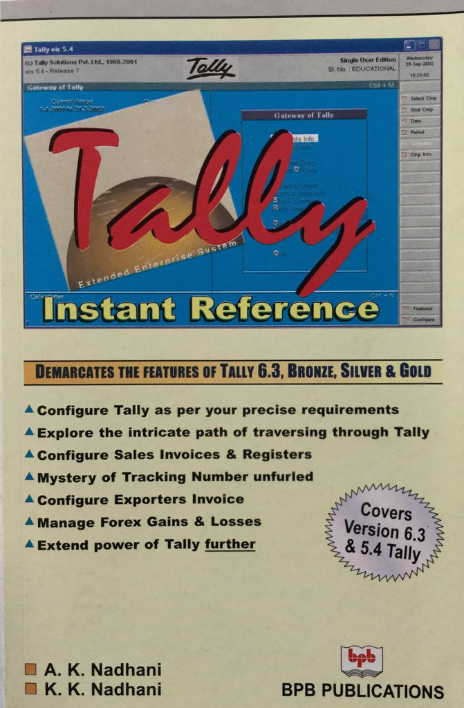 Tally Instant Reference By A K Nadhani K K Nadhani - 