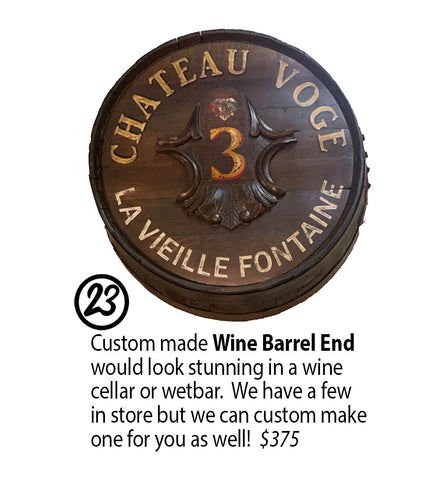 Custom Made Wine Barrel End