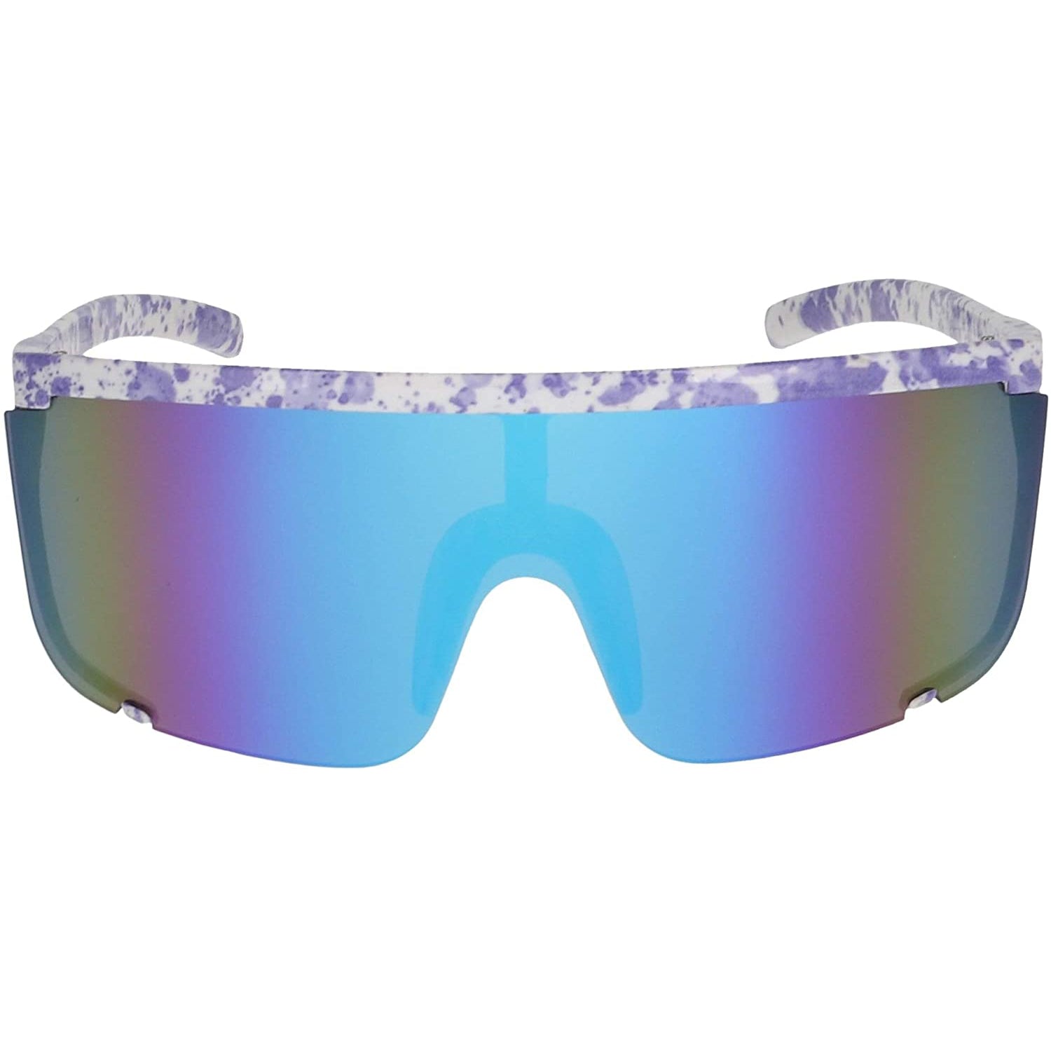 Flawless Unisex Oversized Super Shield Mirrored Lens Sunglasses (Speck ...