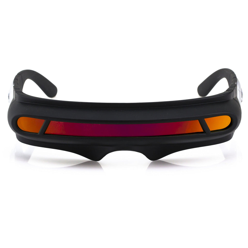 Futuristic Cyclops Shield Colored Mirror Mono Lens Sunglasses Flawless Eyewear 