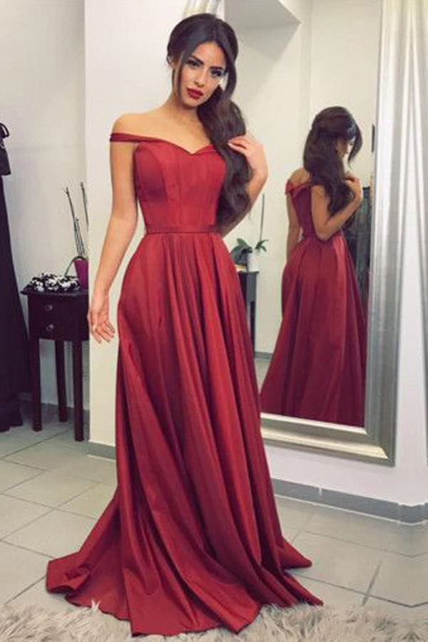 off shoulder long dress formal