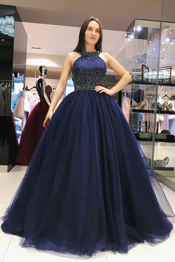 royal blue elegant gown