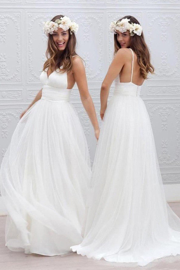 simple floor length wedding dresses