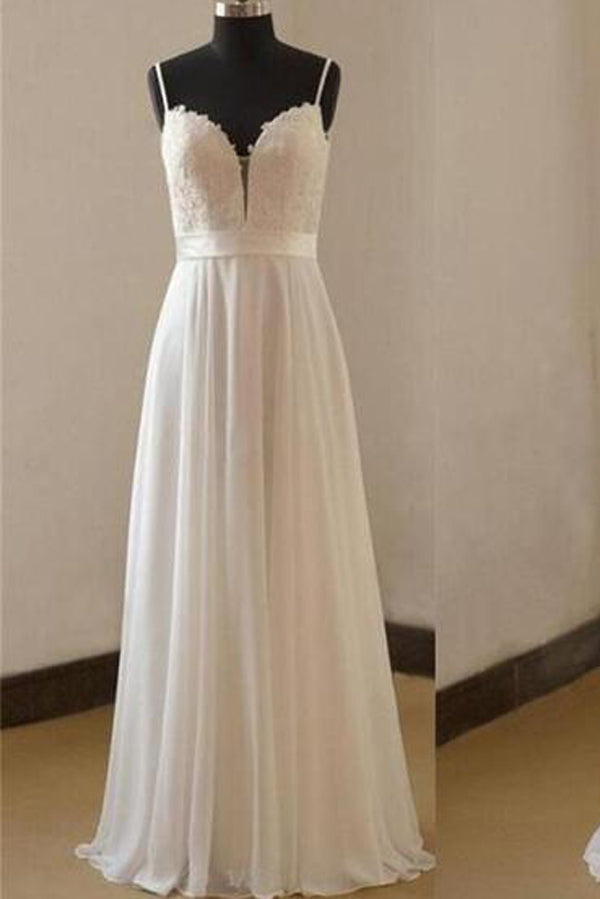 simple white floor length dress