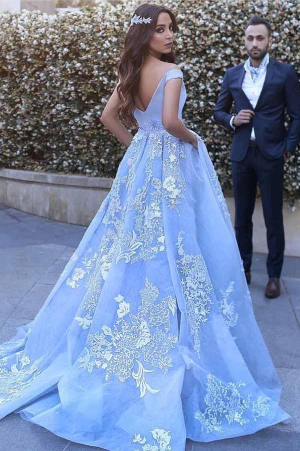 ice blue ball gown