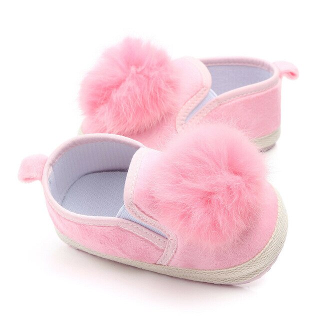 sneakers with fur ball
