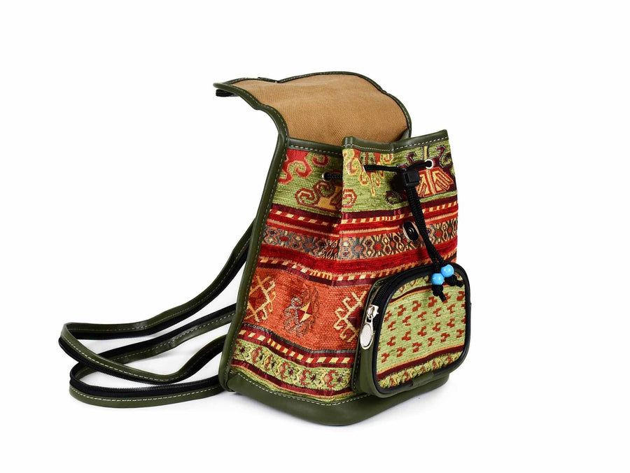 Turkish Handbag Backpack Aztec Light Green Rusty | New Collection ...
