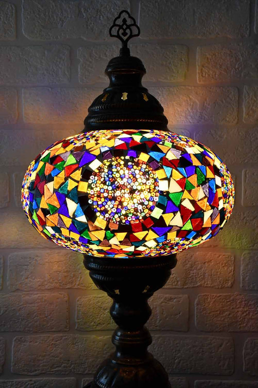 Single X Large Globe Turkish Mosaic Floor Lamp, Laser Metal Big Leg Corner  Lamp, Ball Type Living Room Lights, Handmade Bedside Lighting -   Australia