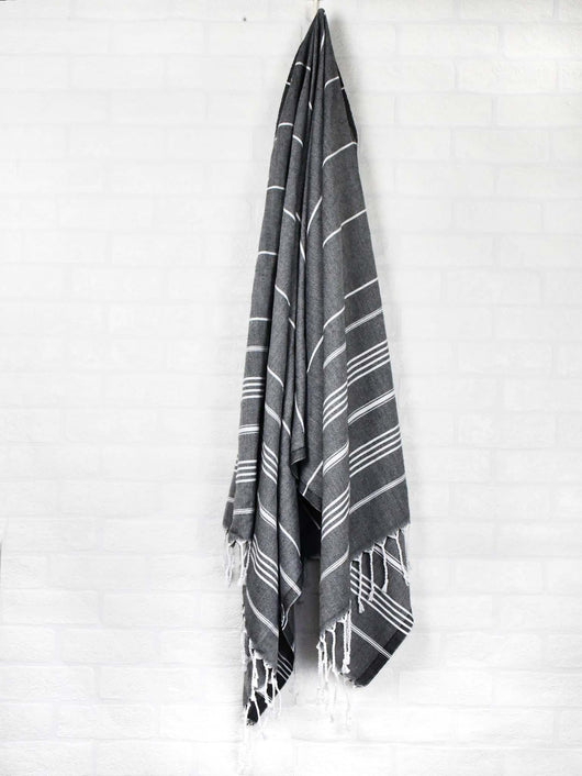 Classic Black Stripe Turkish Towel