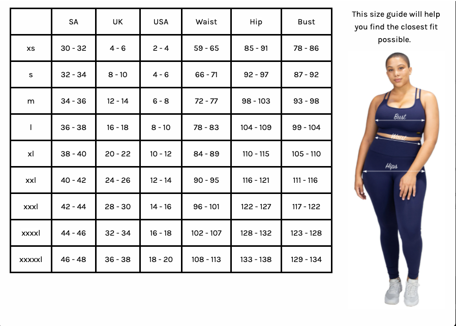 Kheper Size Guide