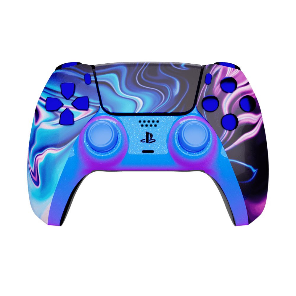 PS5 Controller LED Mod Chrome Blue PS5 Custom Wireless Controller Backlit  Buttons RGB