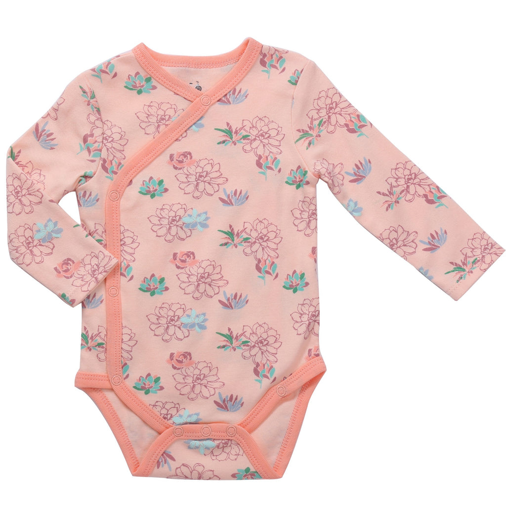 Baby Kimono Side Snap 3 Pc Girl Long Sleeve Bodysuit Set… – Asher and ...