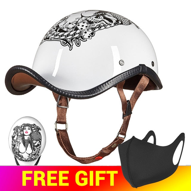 HEROBIKER Open Face Retro Mullet Back ECE | Calizota