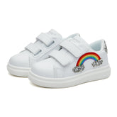 Toddler Little Kid Rainbow Unicorn Street Style White Sneaker