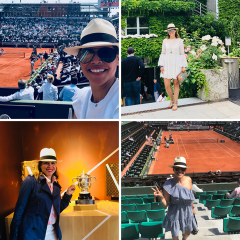 Switch2pure founder Estela Cockrell at Roland Garros in Paris, France