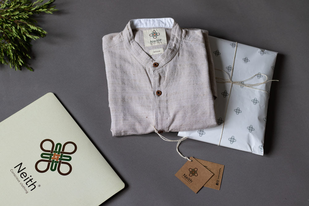 Gold Pharaoh Slub Pattern Shirt