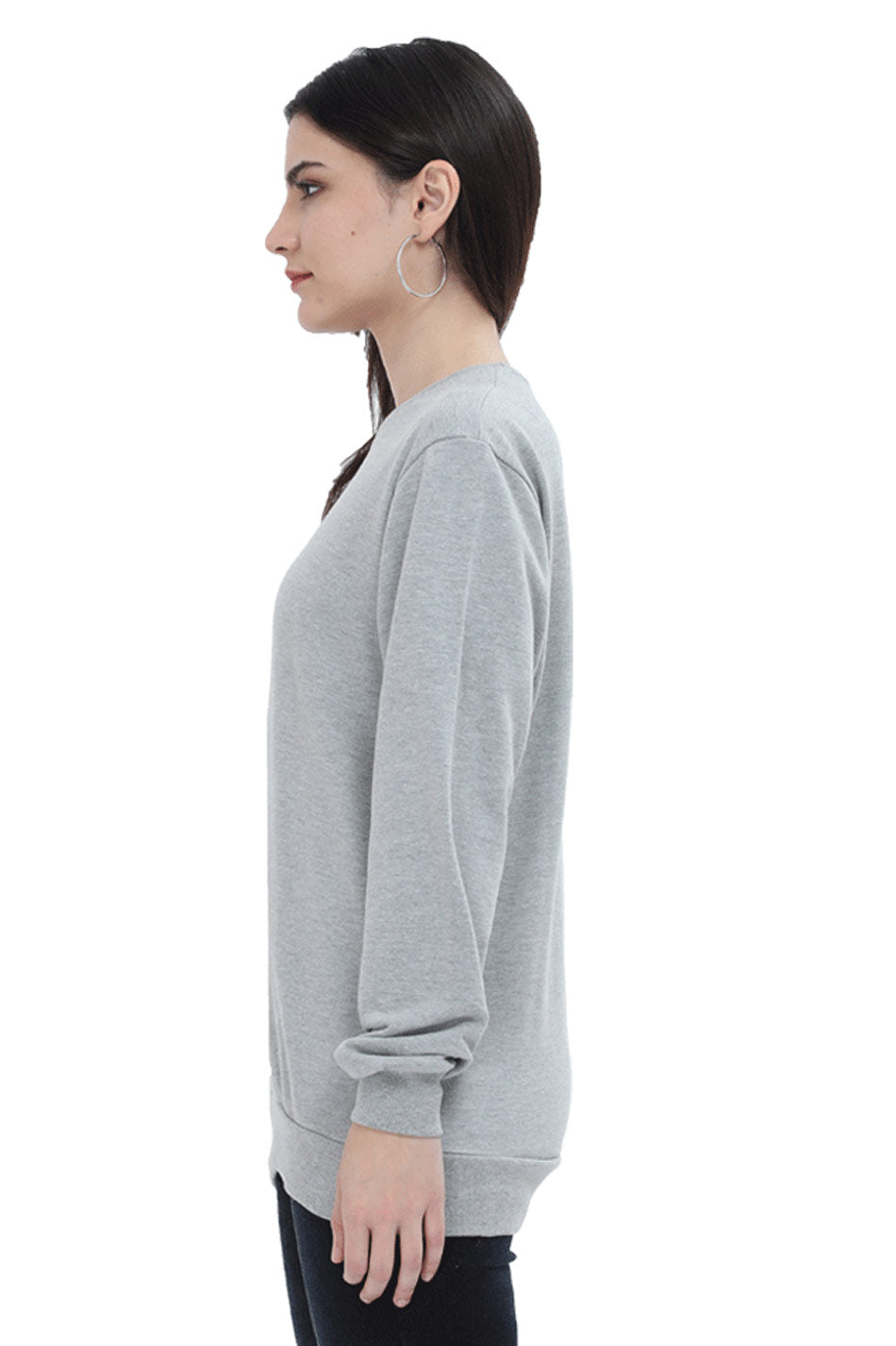 Sweatshirt grey melange for women by the Wildgear