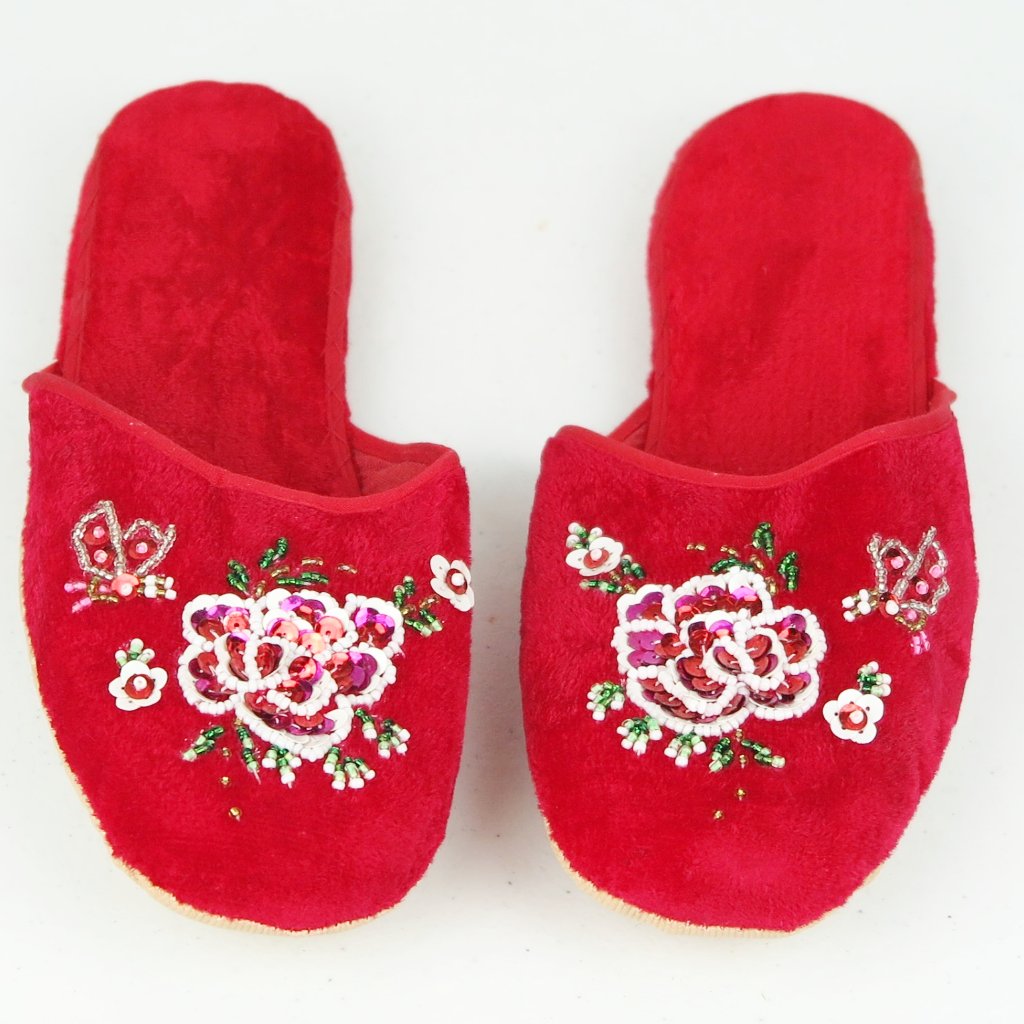 Handmade Embroidered Floral Chinese 