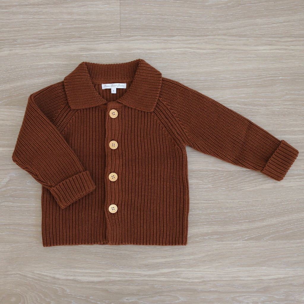 chocolate brown cardigan