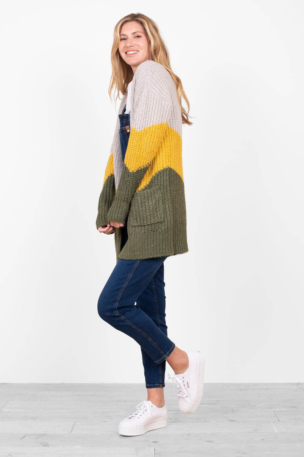 saby KNIT CARDIGAN - L.YELLOW | rotele.com.br