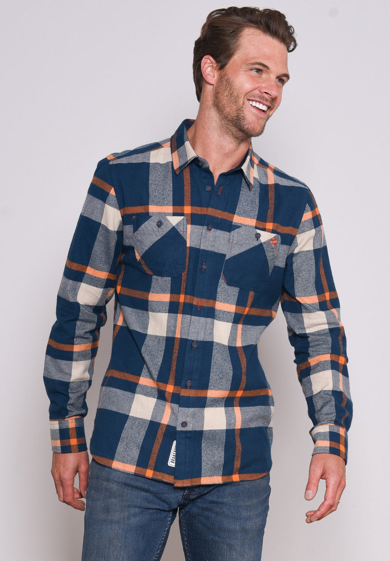 Orange Check Flannel Shirt – Brakeburn