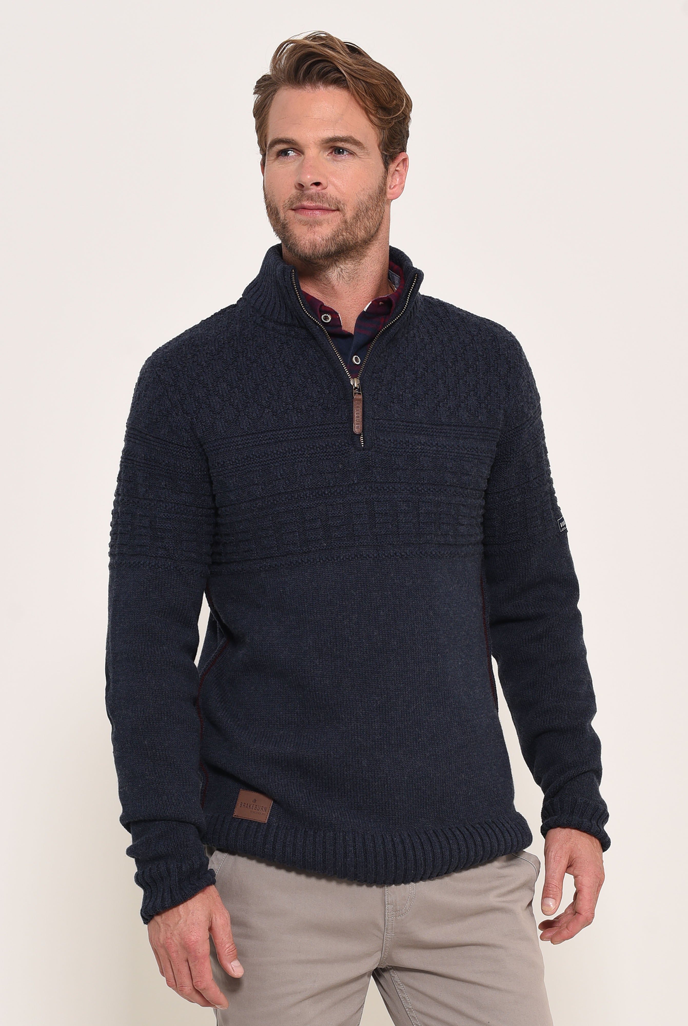 Quarter Zip Neck Jumper – Brakeburn