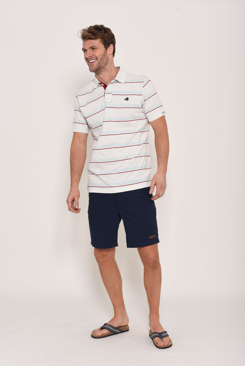 Men's Beach Polo Shirt | Striped Polo Shirts | Brakeburn