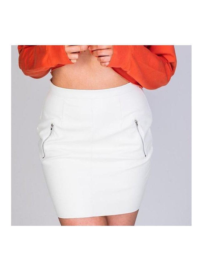 white mini skirt perth