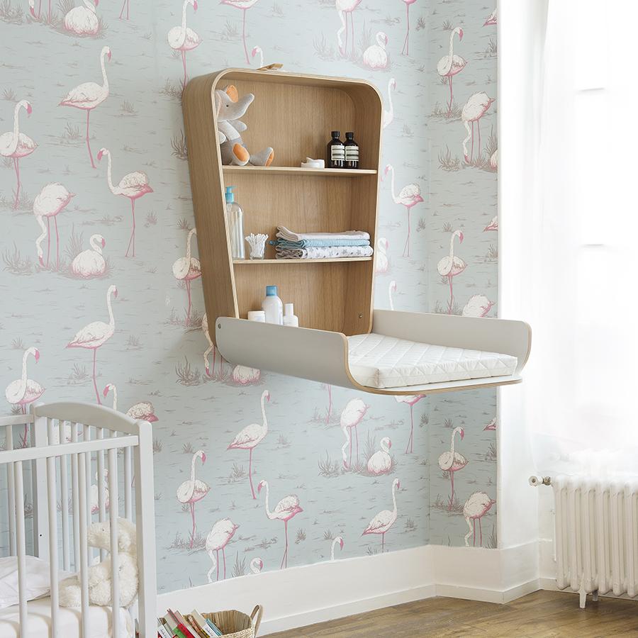 wall hung changing table