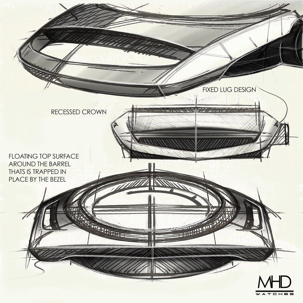 MHD SA2 Launch Edition–black - mens motorsports watch – Automatic mechanical 24 jewel miyota movement –Seat belt material nato strap - MHD watches