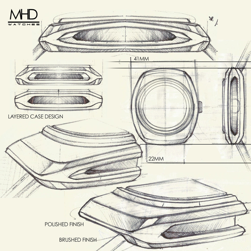 MHD SA2 Launch Edition–black - mens motorsports watch – Automatic mechanical 24 jewel miyota movement –Seat belt material nato strap - MHD watches