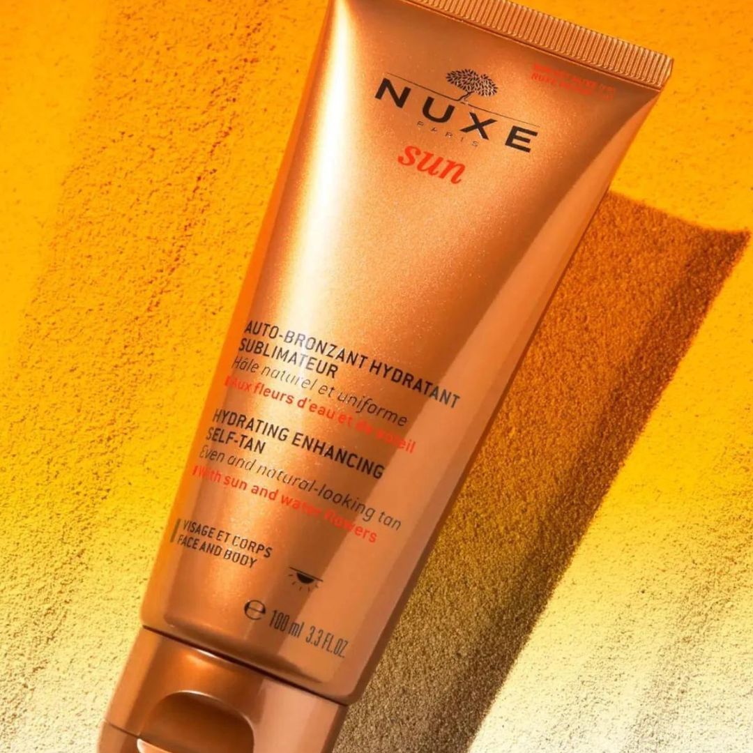 NUXE, after sun, tan, self tanning, gradual tanner, golden shimmers