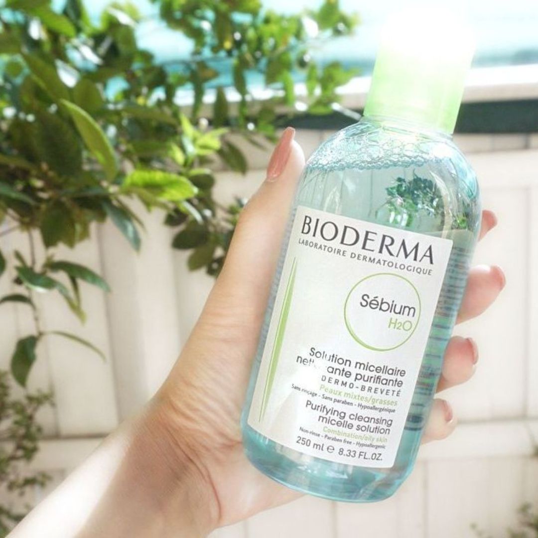 Bioderma, sebium, makeup, micellar, water, cleanse, pre cleanse, acne, oily, combination, skin, face, 