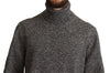 Gray Turtle Neck Cashmere Pullover Sweater