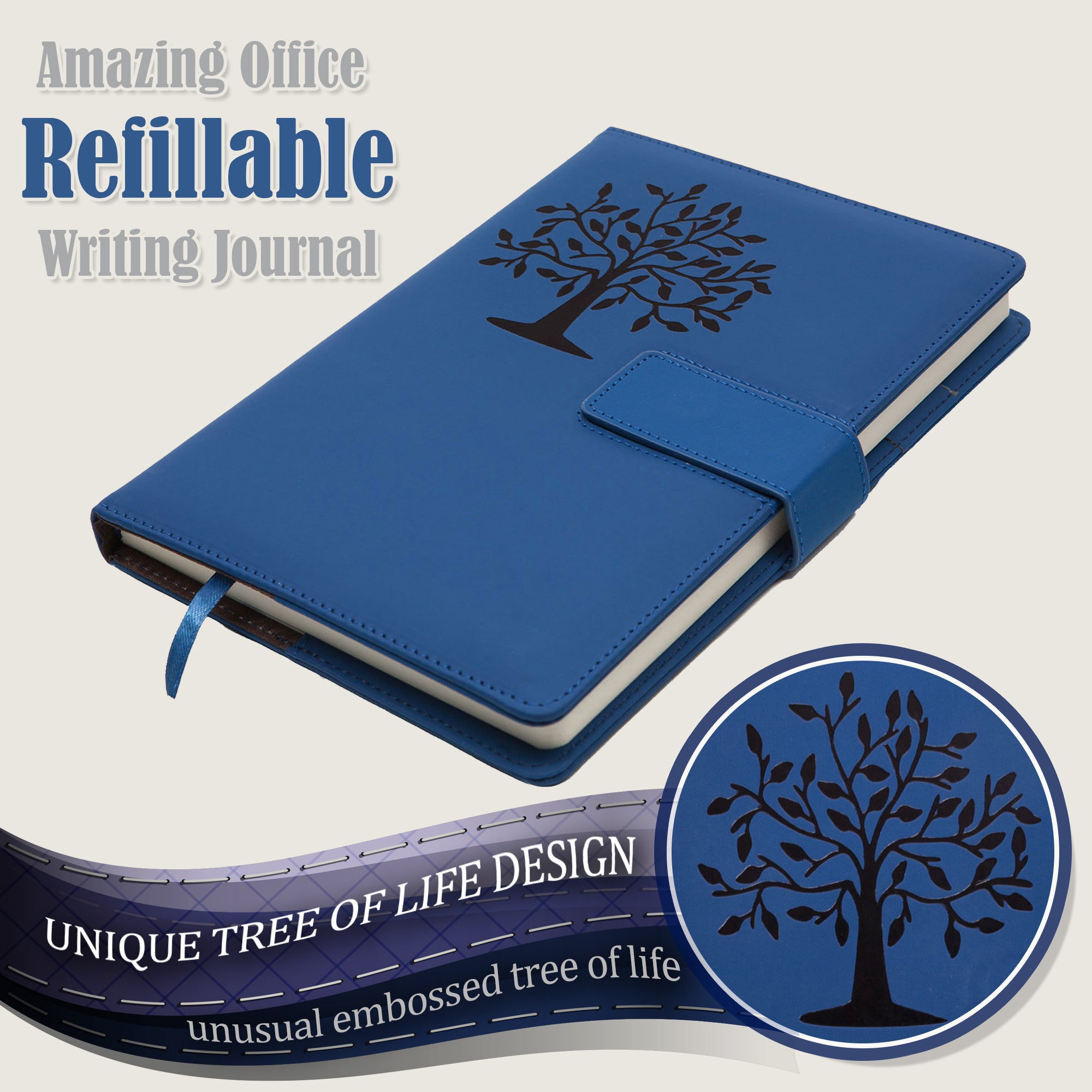 Tree Of Life Refillable Writing Journal Available In 3 Colors The Amazing Office