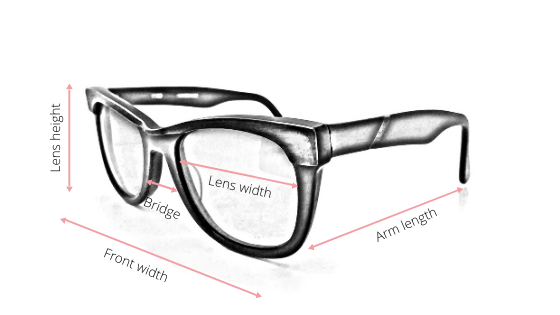 Understanding The Measurements On Glasses Frames – Ed & Sarna Vintage ...