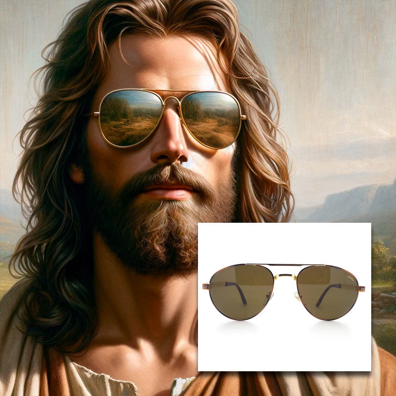 Jesus wearing aviators